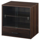 卓上ミニ食器棚 カウンター上収納ラック 引き出し ガラス扉付き ミニ食器棚 カップボード キッチン ぼん家具