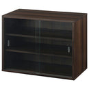 上置き食器棚〔幅60cm〕 カウンター上収納ラック ガラス扉付き ミニ食器棚 カップボード 卓上 キッチン 木目調 ぼん家具