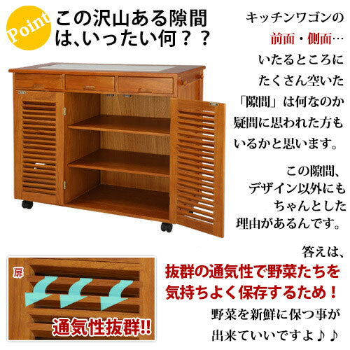 キッチンワゴン〔2枚扉タイプ〕