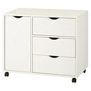 キャスター付きマルチキャビネット チェスト キャスター付き 3段 キャビネット 衣類収納 テレビ台 A4 木製 リビング 北欧 ぼん家具