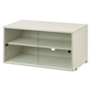 ユニットラック〔追加キャビネット〕 キャビネット 追加用 ユニットラック 本体別売 チェスト 木製 ガラス フラップ 扉 引き出し ラック 扉付き コード穴 シェルフ スチールラック ぼん家具