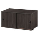 ユニットラック〔追加キャビネット〕 キャビネット 追加用 ユニットラック 本体別売 チェスト 木製 ガラス フラップ 扉 引き出し ラック 扉付き コード穴 シェルフ スチールラック ぼん家具