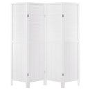 ルーバーパーテーション〔4連〕 パーテーション 衝立 間仕切り おしゃれ 木製 折りたたみ 自立 仕切り 収納 室内 高さ160 4連 横長 和風 伸縮 リビング オフィス 白 茶 ぼん家具