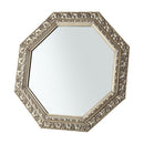 アンティーク調ミラー〔八角〕 鏡 壁掛け ウォールミラー 八角形 壁掛け鏡 壁掛けミラー おしゃれ スタンド 卓上 立て掛け 八角ミラー 八角鏡 アンティーク ゴールド 玄関 洗面台 ぼん家具
