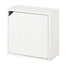 キューブボックス収納〔幅35cm・薄型〕 キューブボックス カラーボックス 収納棚 木製 おしゃれ 本棚 薄型 オープンラック 収納ボックス 扉付き 棚 2段 収納 スリム 隙間 コミック cd dvd ぼん家具