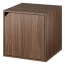 キューブボックス収納〔幅40cm〕 キューブボックス 収納ボックス カラーボックス 収納 木製 扉 スリム おしゃれ 本棚 ラック 収納棚 2段 積み重ね 本 cd dvd レコード 書類 ぼん家具