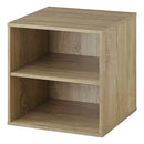 キューブボックス収納〔幅40cm〕 キューブボックス 収納ボックス カラーボックス 収納 木製 扉 スリム おしゃれ 本棚 ラック 収納棚 2段 積み重ね 本 cd dvd レコード 書類 ぼん家具