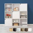 キューブボックス収納〔幅40cm〕 キューブボックス 収納ボックス カラーボックス 収納 木製 扉 スリム おしゃれ 本棚 ラック 収納棚 2段 積み重ね 本 cd dvd レコード 書類 ぼん家具