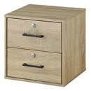 鍵付きキューブボックス収納〔幅35cm・深型〕 キューブボックス 扉付き 鍵付き カラーボックス 2段 1段 引き出し 収納ボックス a4 収納棚 おしゃれ 木製 ボックス 棚 cd dvd 本棚 約 幅35cm キューブラック ぼん家具