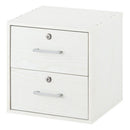 鍵付きキューブボックス収納〔幅35cm・深型〕 キューブボックス 扉付き 鍵付き カラーボックス 2段 1段 引き出し 収納ボックス a4 収納棚 おしゃれ 木製 ボックス 棚 cd dvd 本棚 約 幅35cm キューブラック ぼん家具