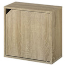 キューブボックス収納〔幅35cm・薄型〕 カラーボックス キューブボックス 収納ボックス 棚 2段 収納棚 扉付き 薄型 スリム 木製 おしゃれ 北欧 棚付き 収納 正方形 35cm 積み重ね ミニ ぼん家具