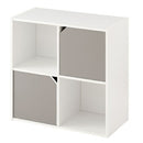 収納ボックス カラーボックス キューブボックス 2段 扉付き リビング収納 本棚 ディスプレイラック 約 幅60 奥行30 高さ60 cm ロータイプ 扉 収納棚 木製 収納 ぼん家具