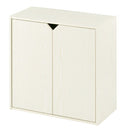 収納ボックス カラーボックス キューブボックス 2段 扉付き リビング収納 本棚 ディスプレイラック 約 幅60 奥行30 高さ60 cm ロータイプ 扉 収納棚 木製 収納 ぼん家具