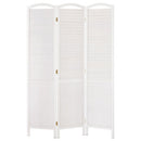 パーテーション パーテーション おしゃれ パーティション 間仕切り 木製 天然木 3連 自立 衝立 約 幅 120cm 高さ 170cm ルーバー折りたたみ 洋風 茶色 白 ぼん家具