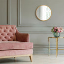 壁掛けラウンドミラー 壁掛け鏡 ウォールミラー ミラー 丸型 壁掛け 40cm おしゃれ ゴールド 丸ミラー 壁 吊り下げ 姿見 玄関 大きめ アルミフレーム 飛散防止 フック付き ぼん家具