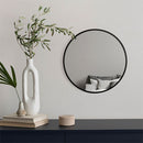 壁掛けラウンドミラー 壁掛け鏡 ウォールミラー ミラー 丸型 壁掛け 40cm おしゃれ ゴールド 丸ミラー 壁 吊り下げ 姿見 玄関 大きめ アルミフレーム 飛散防止 フック付き ぼん家具