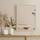 壁掛けミラー ウォールミラー 鏡 壁掛け おしゃれ 壁掛けミラー 北欧 姿見 大きめ 木製フレーム 天然木 軽量 幅45 高さ60 飛散防止 洗面 玄関 アンティーク モダン ぼん家具