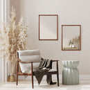 壁掛けミラー ウォールミラー 鏡 壁掛け おしゃれ 壁掛けミラー 北欧 姿見 大きめ 木製フレーム 天然木 軽量 幅45 高さ60 飛散防止 洗面 玄関 アンティーク モダン ぼん家具