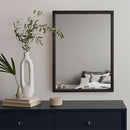 壁掛けミラー ウォールミラー 鏡 壁掛け おしゃれ 壁掛けミラー 北欧 姿見 大きめ 木製フレーム 天然木 軽量 幅45 高さ60 飛散防止 洗面 玄関 アンティーク モダン ぼん家具