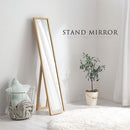 スタンドミラー〔幅23cm〕 姿見 全身鏡 スタンドミラー 全身 姿見鏡  おしゃれ 鏡 コンパクト ウッド ミラー 賃貸 スタンド鏡 玄関 かがみ 折りたたみ 飛散防止 キッズミラー ぼん家具