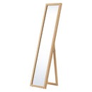 スタンドミラー〔幅27cm〕 スタンドミラー 姿見鏡 全身ミラー おしゃれ 鏡 コンパクト ウッド ミラー 姿見 賃貸 スタンド鏡 玄関 かがみ 折りたたみ 飛散防止 キッズミラー ぼん家具