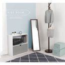 スタンドミラー〔幅27cm〕 スタンドミラー 姿見鏡 全身ミラー おしゃれ 鏡 コンパクト ウッド ミラー 姿見 賃貸 スタンド鏡 玄関 かがみ 折りたたみ 飛散防止 キッズミラー ぼん家具