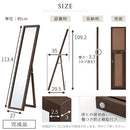 スタンドミラー〔幅27cm〕 スタンドミラー 姿見鏡 全身ミラー おしゃれ 鏡 コンパクト ウッド ミラー 姿見 賃貸 スタンド鏡 玄関 かがみ 折りたたみ 飛散防止 キッズミラー ぼん家具