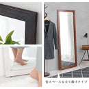 ウッドフレームミラー 姿見 全身ミラー 大型鏡 立て掛け アンティーク調 木製フレーム 全身鏡 おしゃれ 約 幅60 高さ160 大型ミラー スリム 飛散防止 大きい 鏡 賃貸 ぼん家具