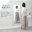 ウッドフレームミラー 姿見 全身ミラー 大型鏡 立て掛け アンティーク調 木製フレーム 全身鏡 おしゃれ 約 幅60 高さ160 大型ミラー スリム 飛散防止 大きい 鏡 賃貸 ぼん家具