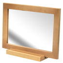 木製卓上ミラー 鏡 卓上 スタンドミラー 木製フレーム 洗面鏡 メイク鏡 おしゃれ 縦 横 シンプル 大きい 北欧 モダン 2段階 調節 ぼん家具