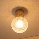 シーリングライト 1灯 丸型 シーリングライト 天井照明 照明器具 ボールランプ 丸型 ガラスシェード ひび割れ模様 かわいい 内玄関 階段 廊下 トイレ 1灯 noji ノジー ぼん家具