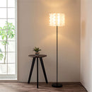 フロアライト シェード 円 照明 フロアライト おしゃれ 間接照明 スタンドライト LED シンプル ライト スタンド 紐スイッチ リビング 寝室 北欧テイスト コンセント式 ぼん家具