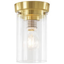 シーリングライト 1灯 モールガラス シーリングライト LED 照明器具 おしゃれ 天井照明 ガラス 小型 1灯 真鍮 円柱 口金 e26 アンティーク ダクトレール 照明 noji ノジー ぼん家具