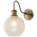 ブラケットライト 1灯 ガラス ブラケットライト ウォールライト おしゃれ LED 間接照明 丸 壁掛け 壁付け 口金 e26 泡 クラック ガラス 真鍮 透明 角度調節 noji ノジー ぼん家具