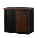 木目物置〔小〕 屋外収納庫 物置 小型 おしゃれ スチール物置 木目 幅93 奥行50 高さ83 屋外 倉庫 扉 引き戸 鍵付き ガーデン 収納 ロッカー コンテナ 格納庫 収納庫 防水 防錆 ぼん家具