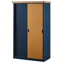 木目物置〔大〕 屋外収納庫 スチール物置 木目 大型 屋外 物置 おしゃれ スチール 棚 大容量 鍵付き 倉庫 庭 ベランダ 防錆 防水 引き戸 スライド DIY 収納 縦型 横型 ぼん家具