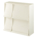 ディスプレイラック ディスプレイラック フラップチェスト 本棚 扉付き コミックラック 収納 おしゃれ 木製 ブックシェルフ スリム A4 雑誌 漫画 省スペース 北欧 ぼん家具