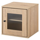 キューブボックス収納〔幅35cm・深型〕 キューブボックス 収納棚 収納ボックス 本棚 木製 おしゃれ 扉付き オープンラック 収納 引き出し スリム フラップ扉 ガラス 漫画 cd dvd ぼん家具