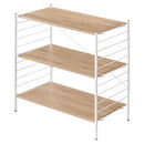 ユニットラック〔3段ラック本体〕 オープンラック 3段 可動棚 シェルフ 収納棚 木製 スチール リビング 北欧 ぼん家具