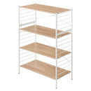 ユニットラック〔4段ラック本体〕 オープンラック 4段 可動棚 シェルフ 収納棚 木製 スチール リビング 北欧 ぼん家具