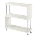 オープンラック〔2段タイプ〕 オープンラック オープンシェルフ 陳列棚 ラック 木製 スチール 30cm シェルフ オーディオ ホワイト カントリー DVDラックCDラックCD収納DVD収納 コミック 壁面収納木目調本収納 オープンラック2段タイプ ぼん家具