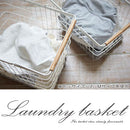 ランドリーバスケット〔Mサイズ〕 ランドリーバスケット ランドリー収納 脱衣所 洗面所 収納 かご バスケット 持ち手 カゴ 洗濯物 衣類 洗剤 タオル 洋服 洗濯物入れ 山崎実業