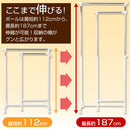 3WAYハンガーラック ハンガーラック キャスター付き スリム 押入れ パイプハンガー ダブル 洋服掛け 大容量 パイプ 二段 折りたたみ 伸縮 コンパクト スチール ズボン 収納 おしゃれ ぼん家具