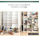 壁面収納 幅45cm×高さ180cm 本棚 壁面収納 扉付き 7段 可動棚 漫画 ㏅ dvd 収納 キャビネット スリム A4 日本製 ぼん家具