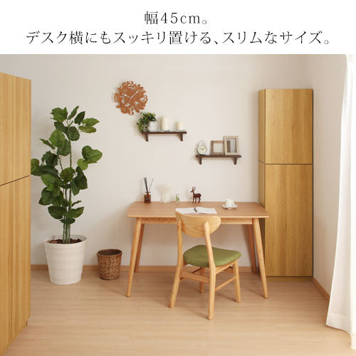 壁面収納 幅45cm×高さ180cm 本棚 ラック おしゃれ ぼん家具 LCB642255