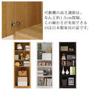 壁面収納 幅60cm×高さ180cm 本棚 壁面収納 扉付き 7段 可動棚 漫画 ㏅ dvd 収納 キャビネット 大容量 A4 日本製 ぼん家具