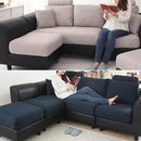 ヘッドレスト付きカウチソファ3人掛け〔カバー単体〕 ソファーカバー 3人掛け おしゃれ ソファカバー 洗える 洗濯 カバーリング ソファ 着せ替え ヘッドレストカウチソファ 布地 ファブリック 座面 l字 北欧 ぼん家具