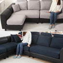 ヘッドレスト付きカウチソファ4人掛け〔カバー単体〕 ソファーカバー 4人掛け おしゃれ ソファカバー 洗える 洗濯 カバーリング ソファ 着せ替え ヘッドレストカウチソファ 布地 ファブリック 座面 l字 北欧 ぼん家具