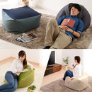 ビーズクッションソファ〔Lサイズ〕 クッション ビーズクッション 座椅子 背もたれクッション おしゃれ 座布団 フロアクッション もちもちクッション 背もたれ 椅子 ソファ 枕 抱き枕 ビーズ ぼん家具