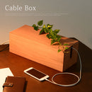 木製ケーブルボックス コードケース 木製 ケーブルボックス 桐 収納ボックス 卓上 ケーブル収納 ケース ルーターボックス コード収納 整理 コンセント収納 配線隠し ボックス ぼん家具
